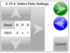 Select the Baud Rate matching the Navigation software input and click Finish